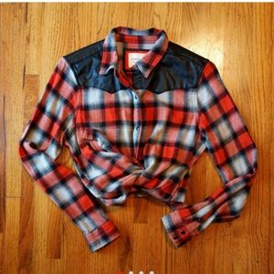 Buffalo Plaid Western Shirt Size Medium